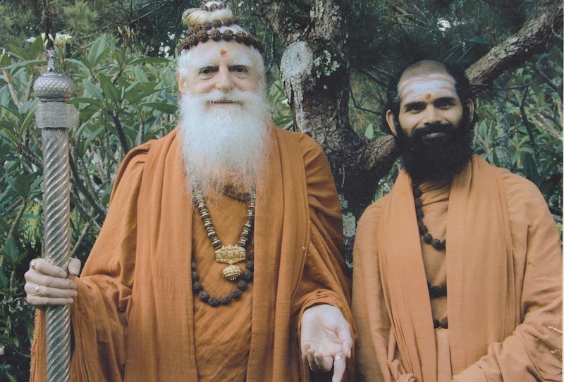 Gurudeva and I after my initiation as a Swami